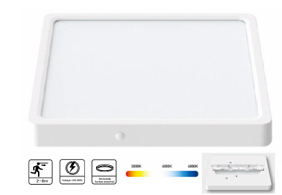 Square LED Ceiling Light QCOM-CL18W-830DM